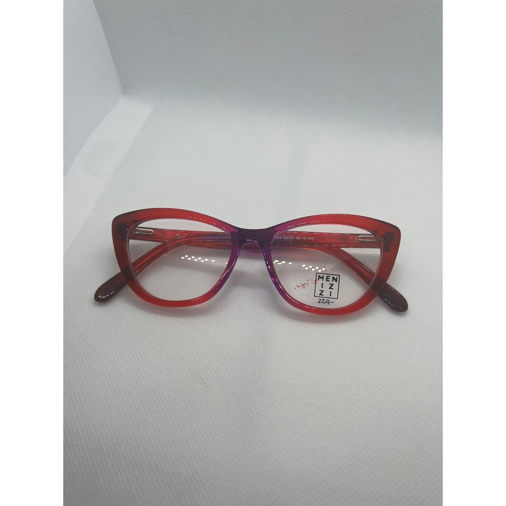 Menizzi‎ Cat Eye Eyeglasses Frames MA4020 Red Purple Authentic Designer Glasses